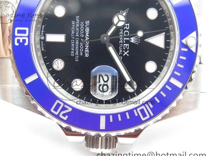 MiroTime 0319 Submariner 41mm 126619 LB Blue Ceramic EWF Black Dial on SS Bracelet A Effortless 2766